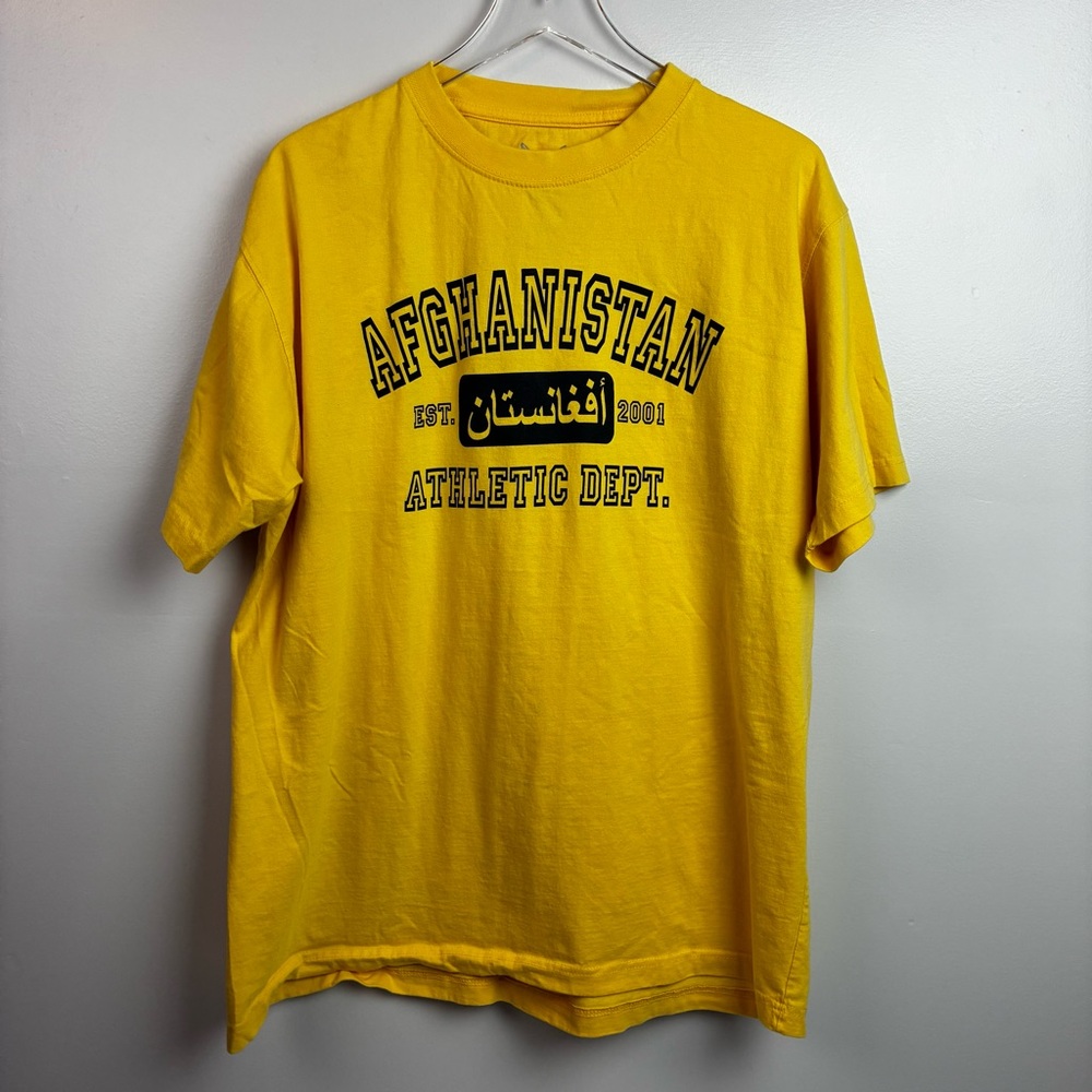 Afghanistan Athletic Dept. Bateedesign Yellow Military Tee